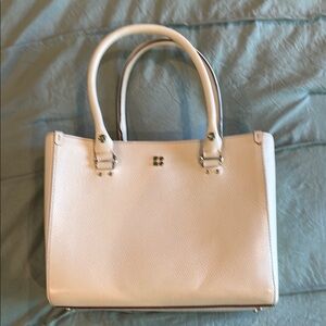 Kate Spade Cream Tote with Textured Finish
